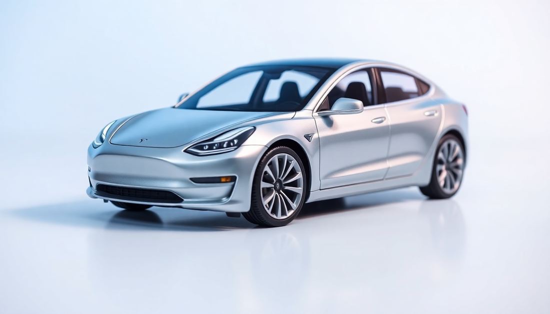 Discover the Thrill of Tesla Model 3 Metal Car Toys for Kids 1:24 - Silver