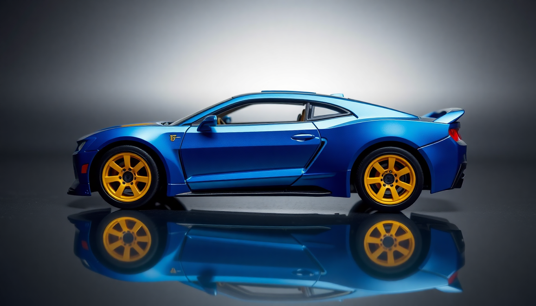 Discover the Thrill of Chevrolet Bumblebee Metal Car Toys for Kids 1:24 - Blue