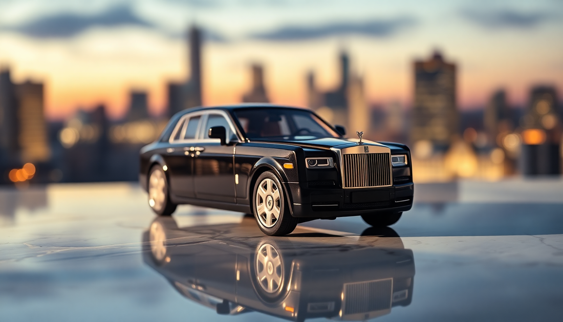 Discover the Luxury of Rolls Royce Phantom Metal Car Toys for Kids 1:18 - Black