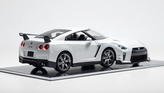 Discover the Thrill of GTR Sports Car Metal Car Toys for Kids 1:24 - White