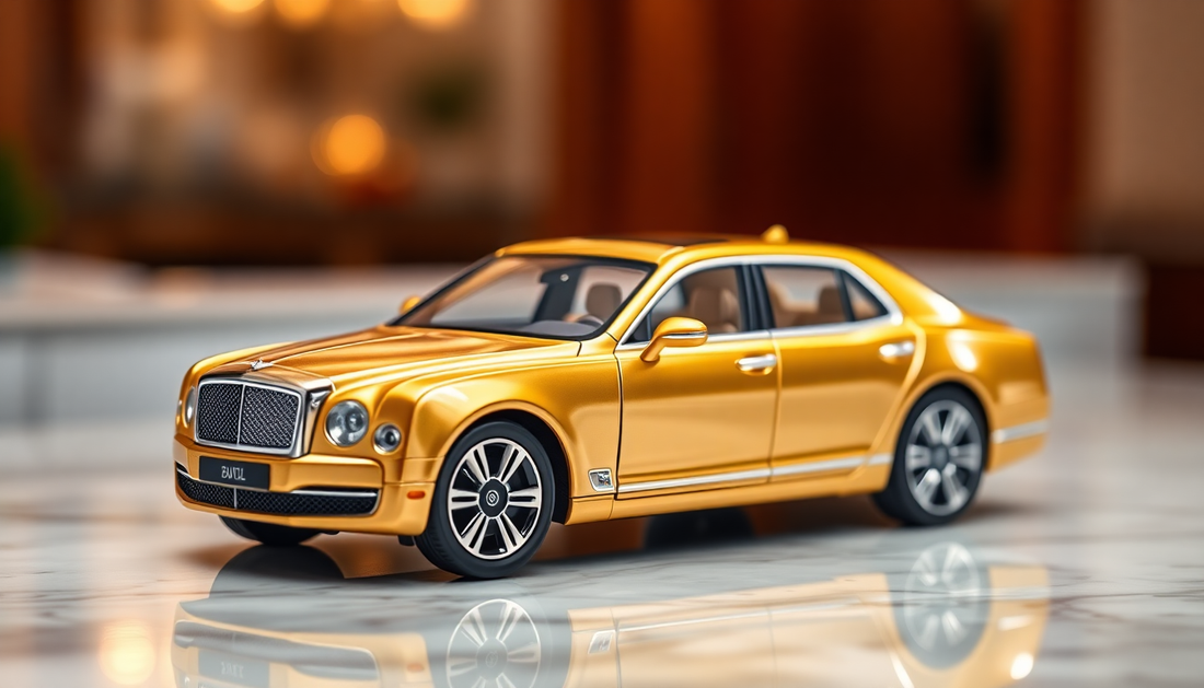 Discover the Luxury of Bentley Mulsanne Metal Car Toys for Kids 1:24 - Golden