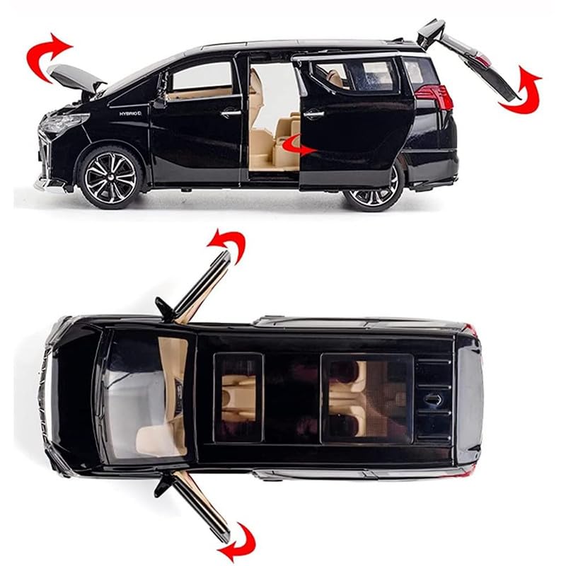 Alphard Metal Car Toys For Kids 1:32 - Black