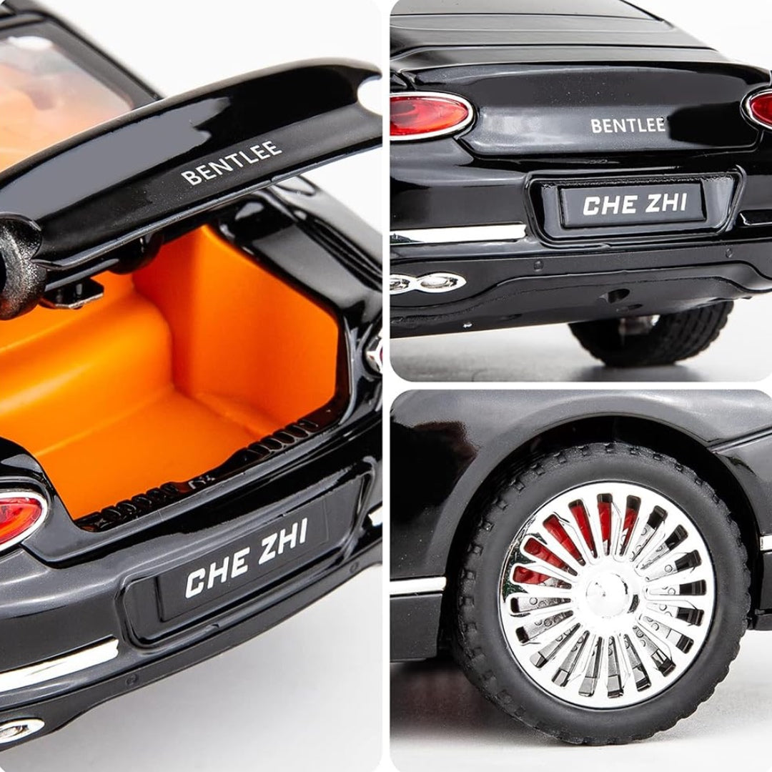 Bentley Continental Metal Car Toys For Kids 1:24 - Black