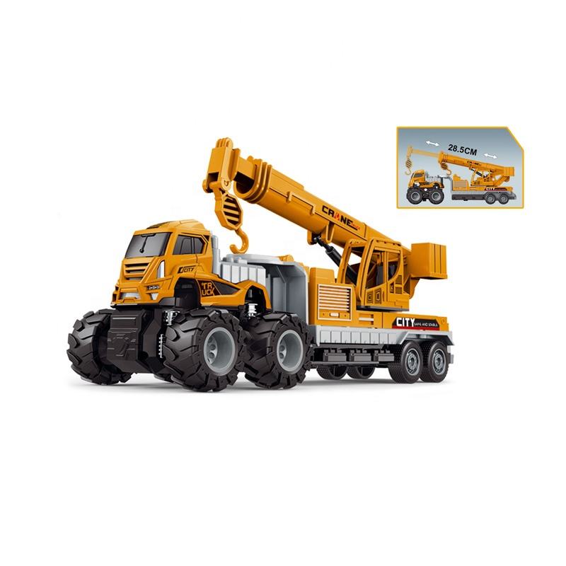 Construction Truck Toys Crane Loader Excavator Truck Toys Diecast Alloy - Yellow