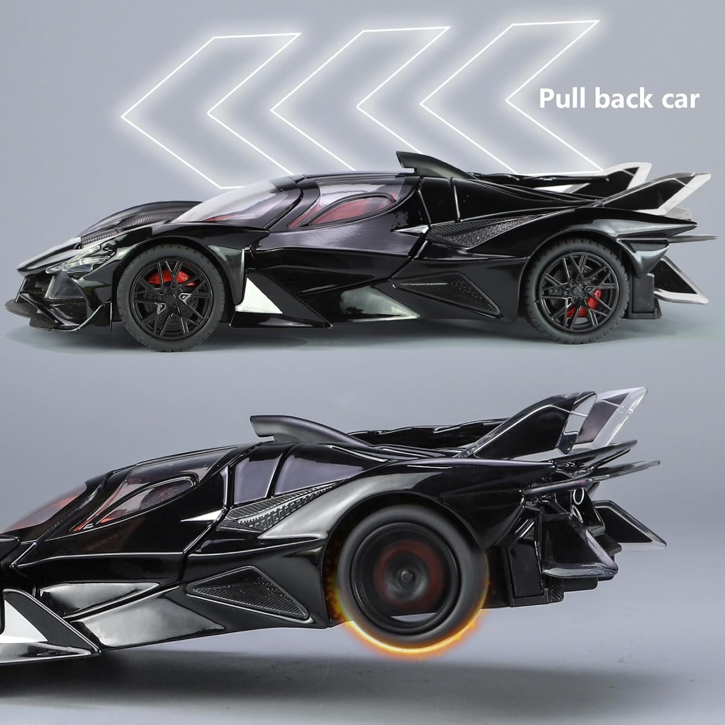 Apollo Evo Metal Car Toys For Kids 1:24 - Black