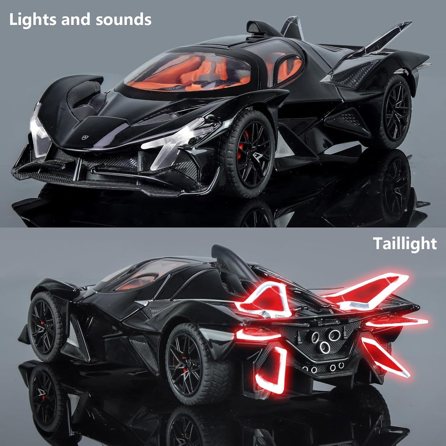 Apollo Evo Metal Car Toys For Kids 1:24 - Black