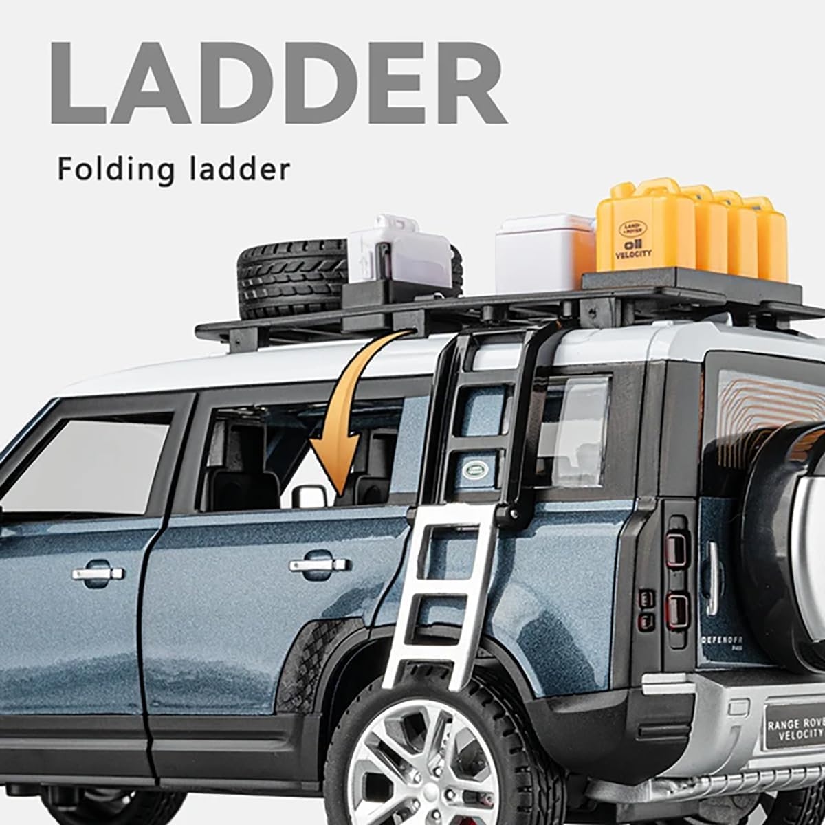 Authorized Land Rover Defender Metal Car Toys For Kids 1:24 - Blue