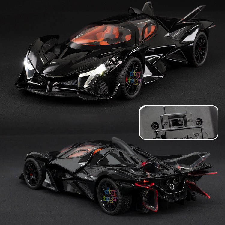 Apollo Evo Metal Car Toys For Kids 1:24 - Black