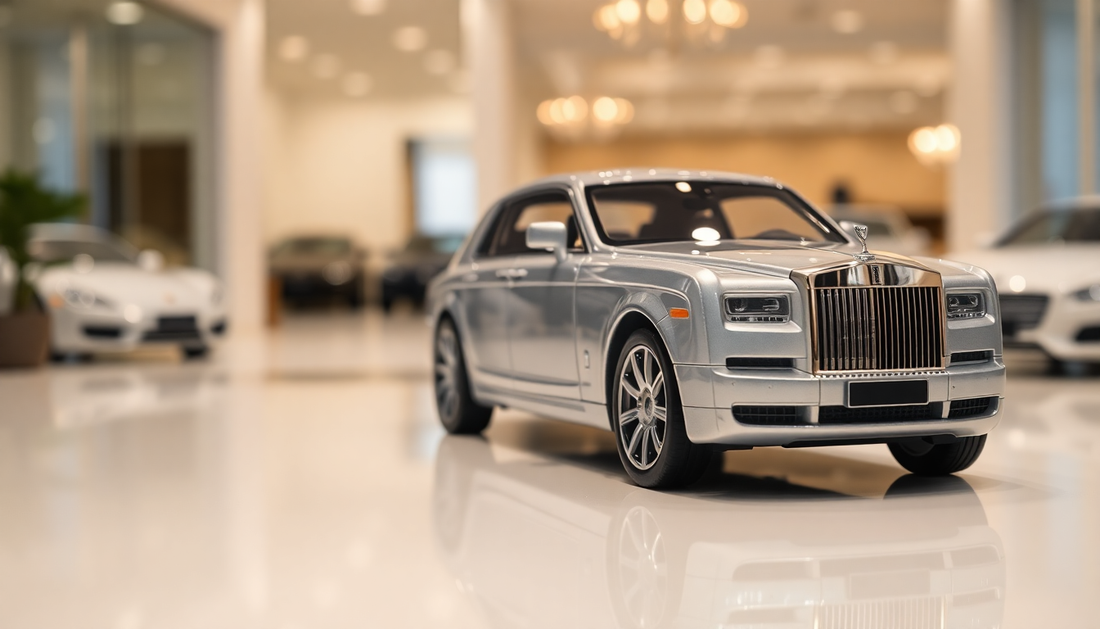 Discover the Luxury of Rolls Royce Phantom Metal Car Toys for Kids 1:18 - Silver