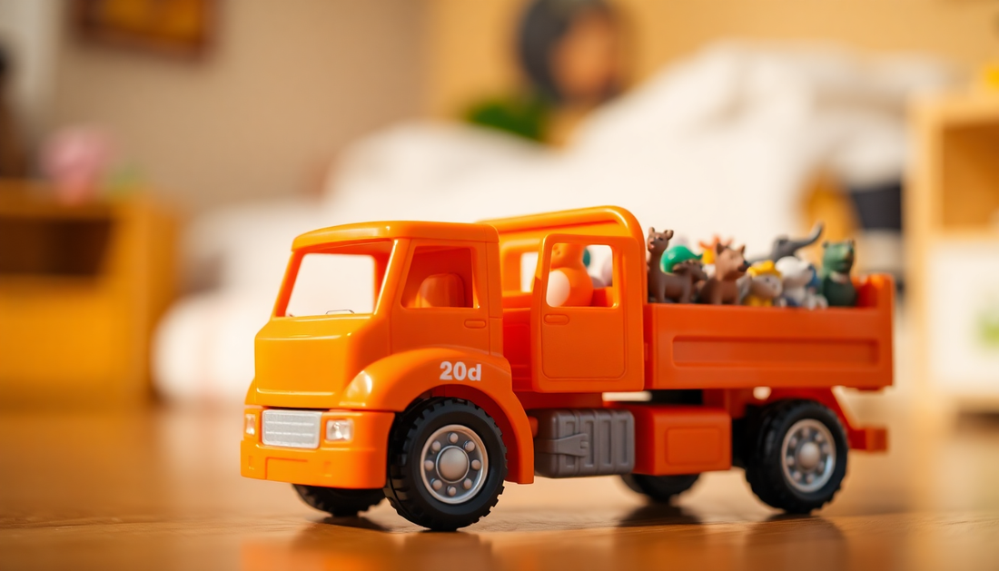Discover the Joy of Truck Toys: Diecast Alloy Friction Powered Animals Carrier Truck Toy - Orange