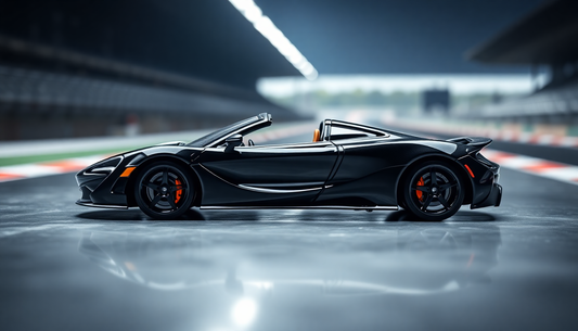 Discover the Thrill of the Mclaren 720S Convertible Metal Car Toy for Kids 1:24 - Black