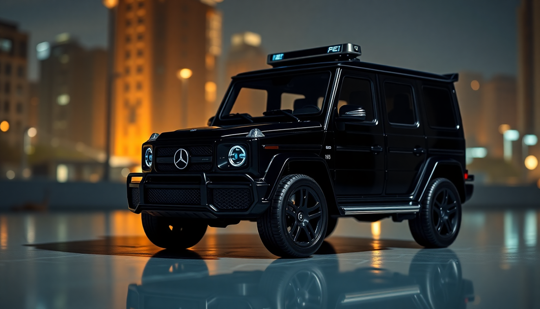 Unleash the Power: Mercedes AMG G63 G-KLESSA Police Metal Car Toys For Kids 1:24 [Black]