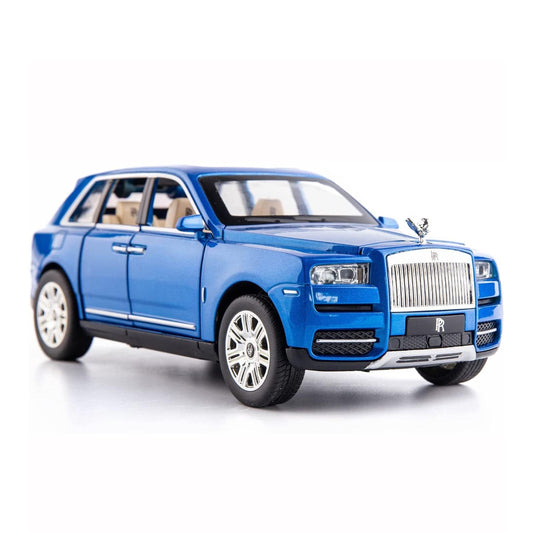 Rolls Royce Cullinan Model Metal Car Toys For Kids 1:24 - Blue