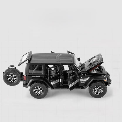 Jeeps Wrangler Rubicon Metal Car Toys For Kids 1:24 - Black