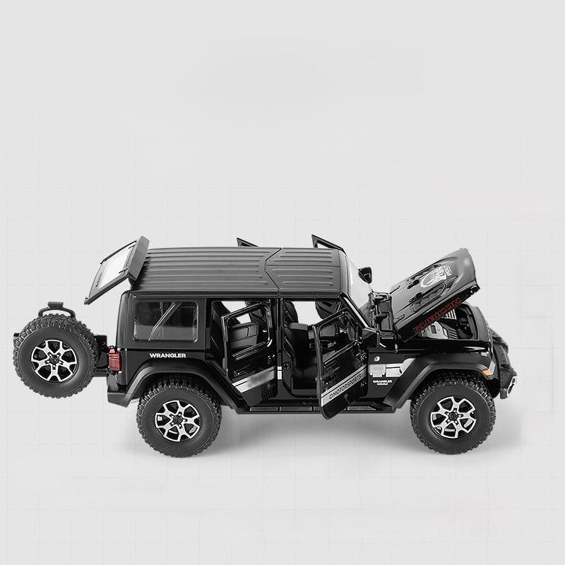 Jeeps Wrangler Rubicon Metal Car Toys For Kids 1:24 - Gray