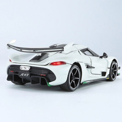 Koenigsegg One Metal Car Toys For Kids 1:24 - White