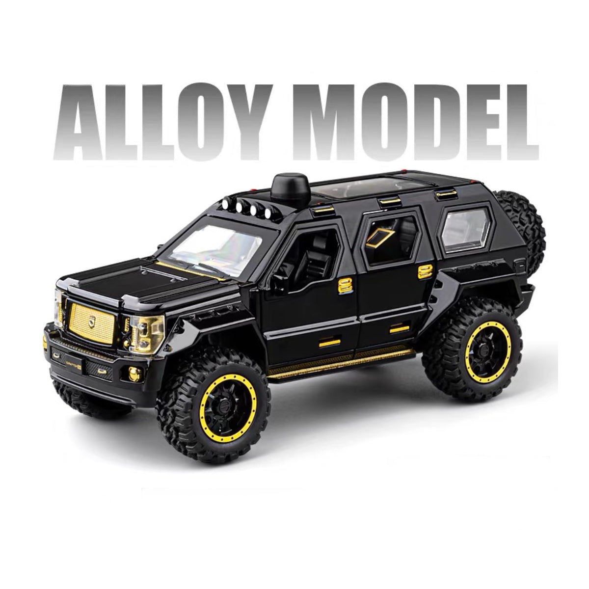 George Patton Metal Car Toys For Kids 1:24 - Black