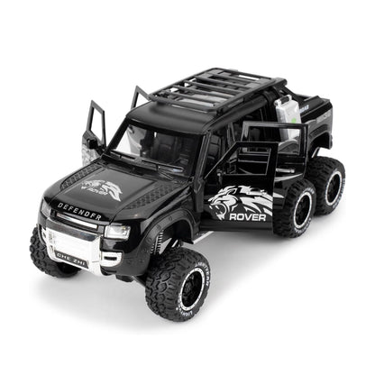 Land Rover Pickup 6*6 Metal Car Toys For Kids 1:24 - Black