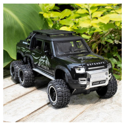 Land Rover Pickup 6*6 Metal Car Toys For Kids 1:24 - Black