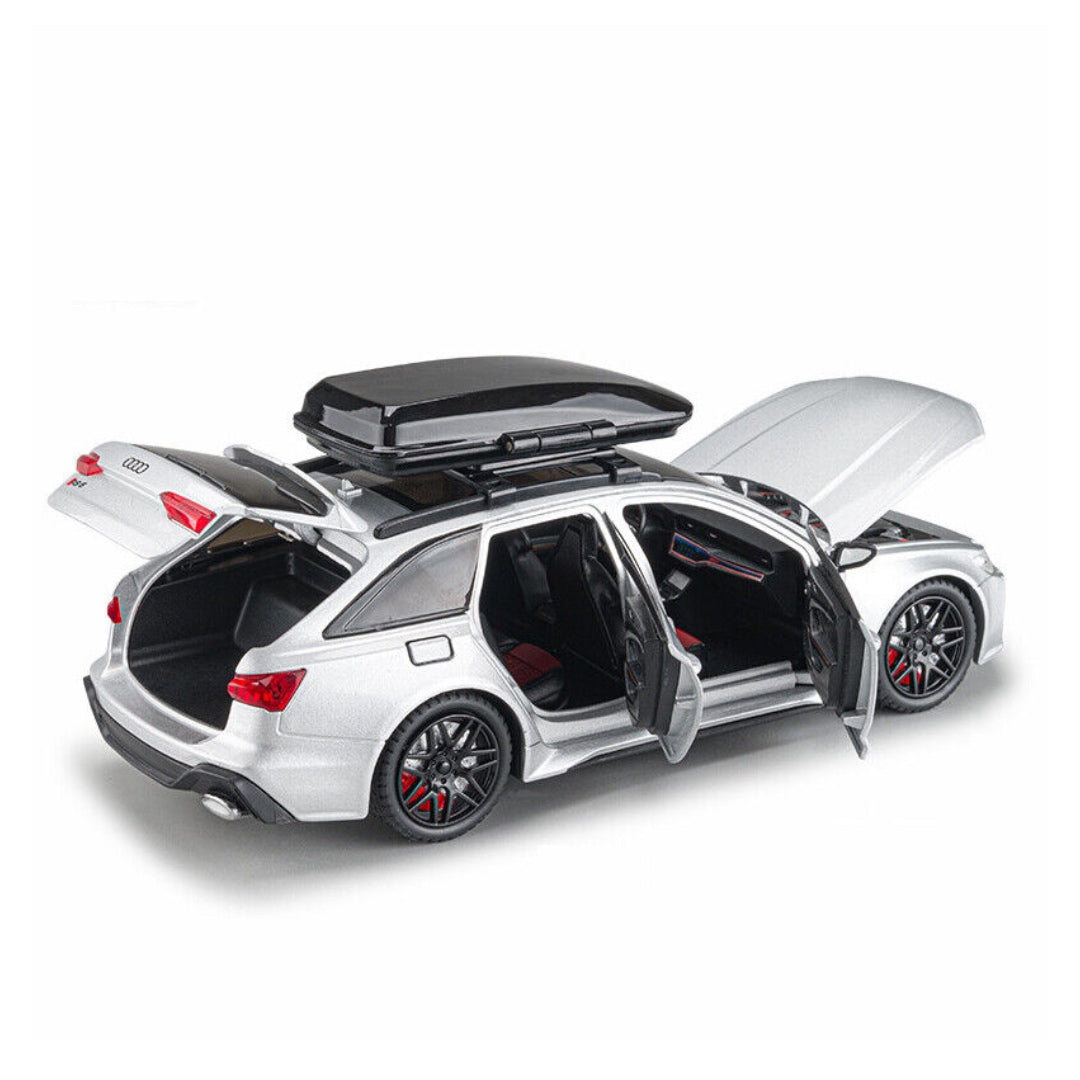 Audi Rs6 Travel Version Metal Car Toys For Kids 1:24 - Silver