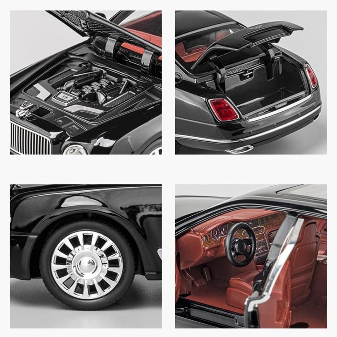 Bentley Mulsanne Metal Car Toys For Kids 1:24 - Black