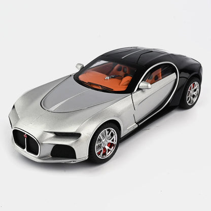 Bugatti Atlantic Metal Car Toys For Kids 1:24 - Silver