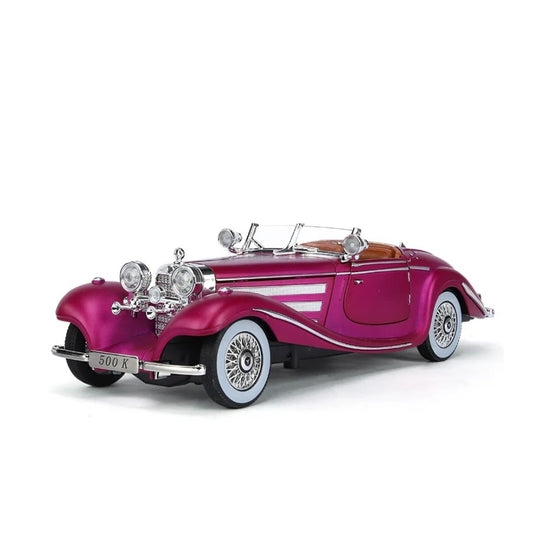 Mercedes Benz 500K Metal Car Toys For Kids 1:24 - Pink