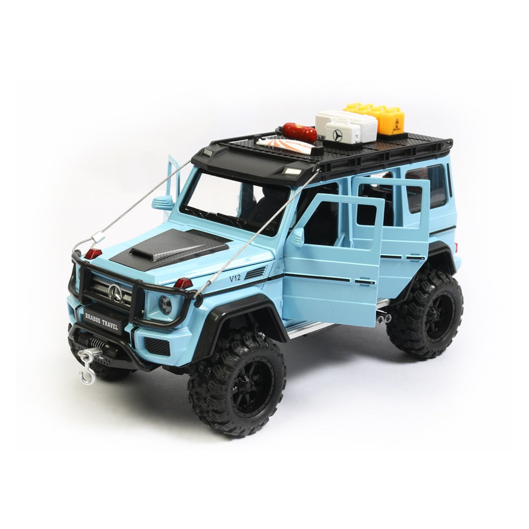 Mercedes-Benz Brabus 4x4 Metal Car Toys For Kids 1:24 [Sky Blue]