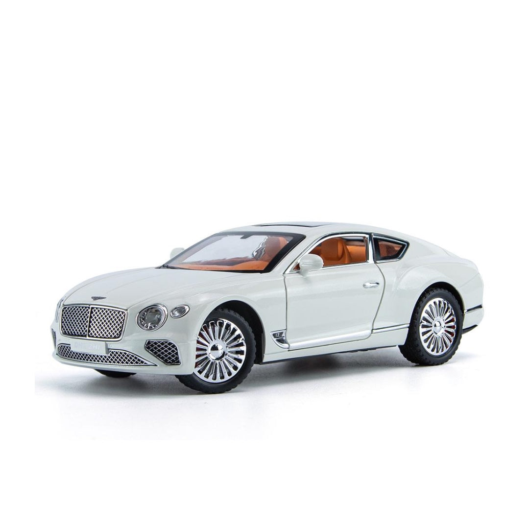 Bentley Continental Metal Car Toys For Kids 1:24 - White