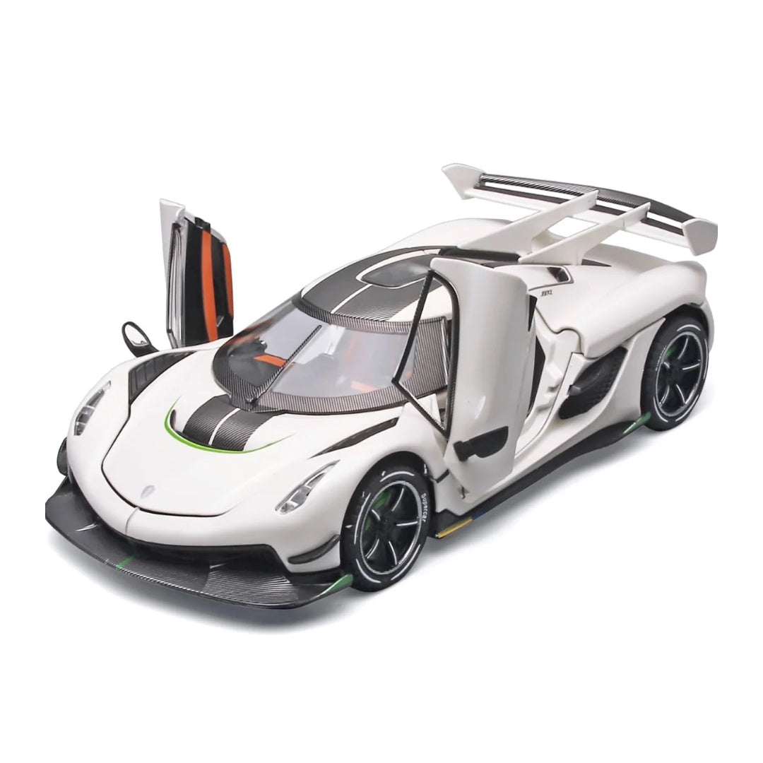 Koenigsegg One Metal Car Toys For Kids 1:24 - White