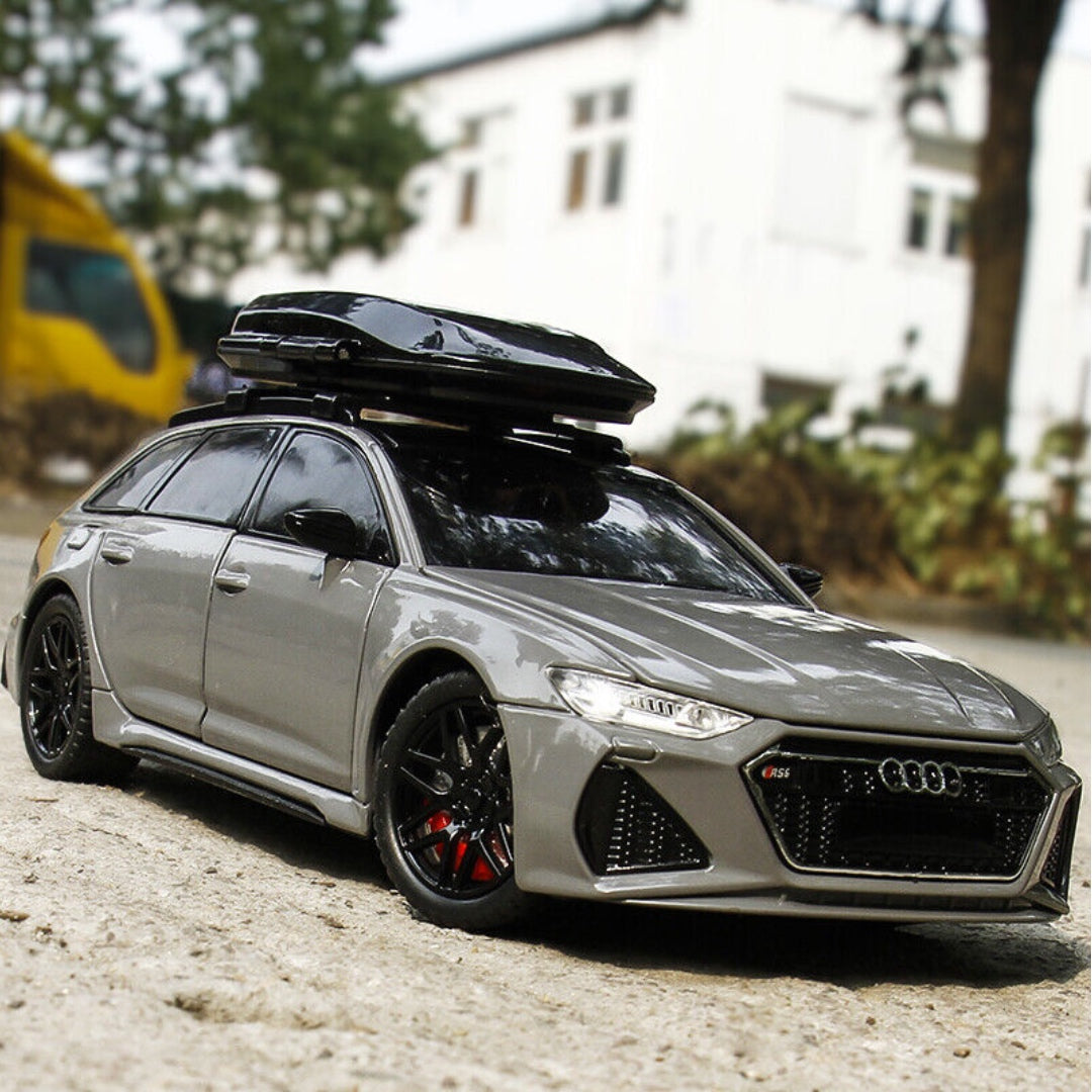 Audi Rs6 Travel Version Metal Car Toys For Kids 1:24 - Silver