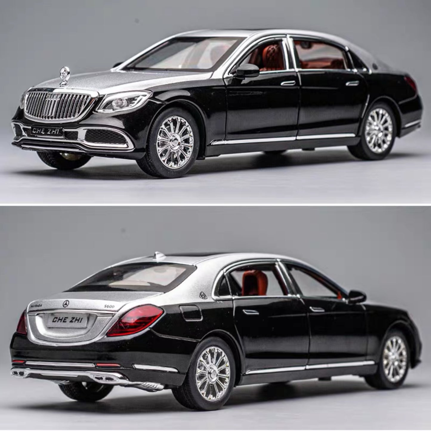 Maybach Amg Gls600 Metal Car Toys For Kids 1:24 - Silver