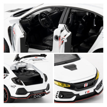 Honda Civic Type-R Car Metal Car Toys For Kids 1:32 - White