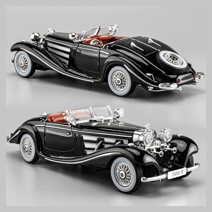 Mercedes Benz 500K Metal Car Toys For Kids 1:24 - Black