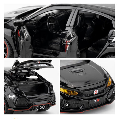 Honda Civic Type-R Car Metal Car Toys For Kids 1:32 - Black