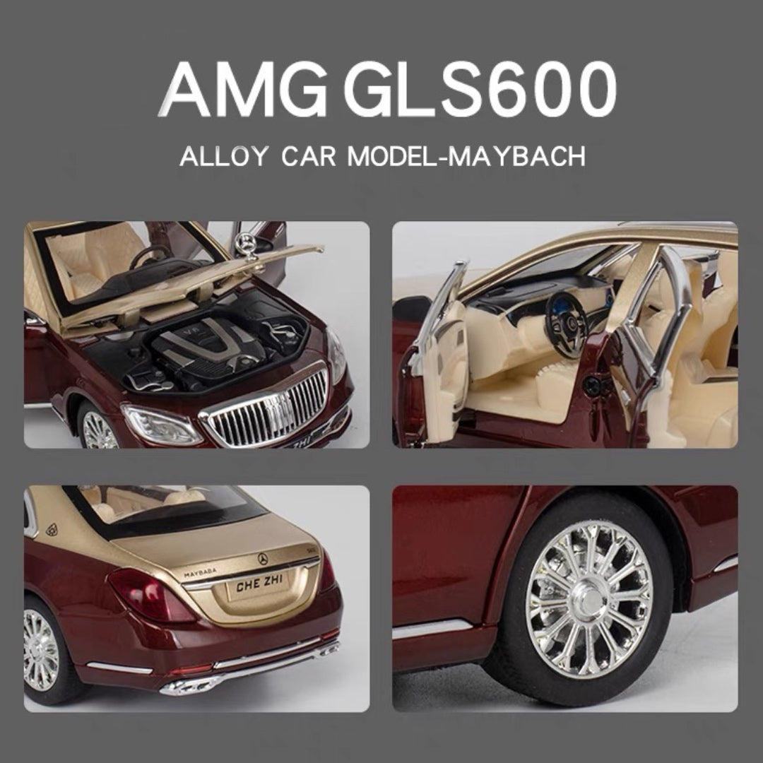 Maybach Amg Gls600 Metal Car Toys For Kids 1:24 - Golden