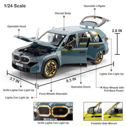 BMW Xm Metal Car Toys For Kids 1:24 - SkyBlue