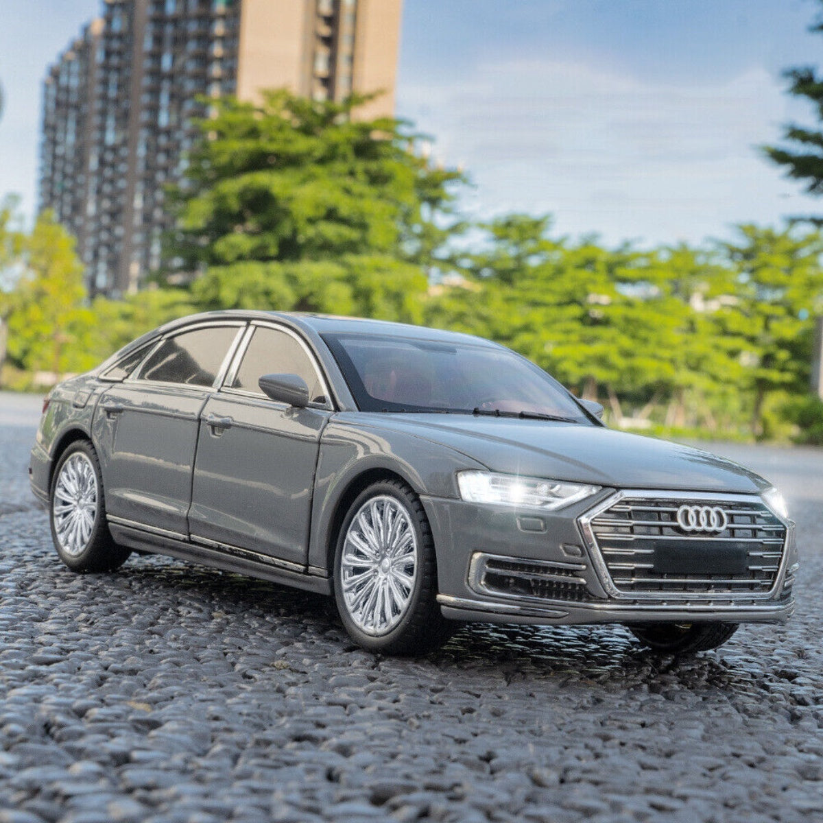 Audi A8 Metal Car Toys For Kids 1:24 - Silver