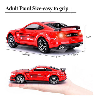 Ford Mustang Gt500 Metal Car Toys For Kids 1:32 - Red