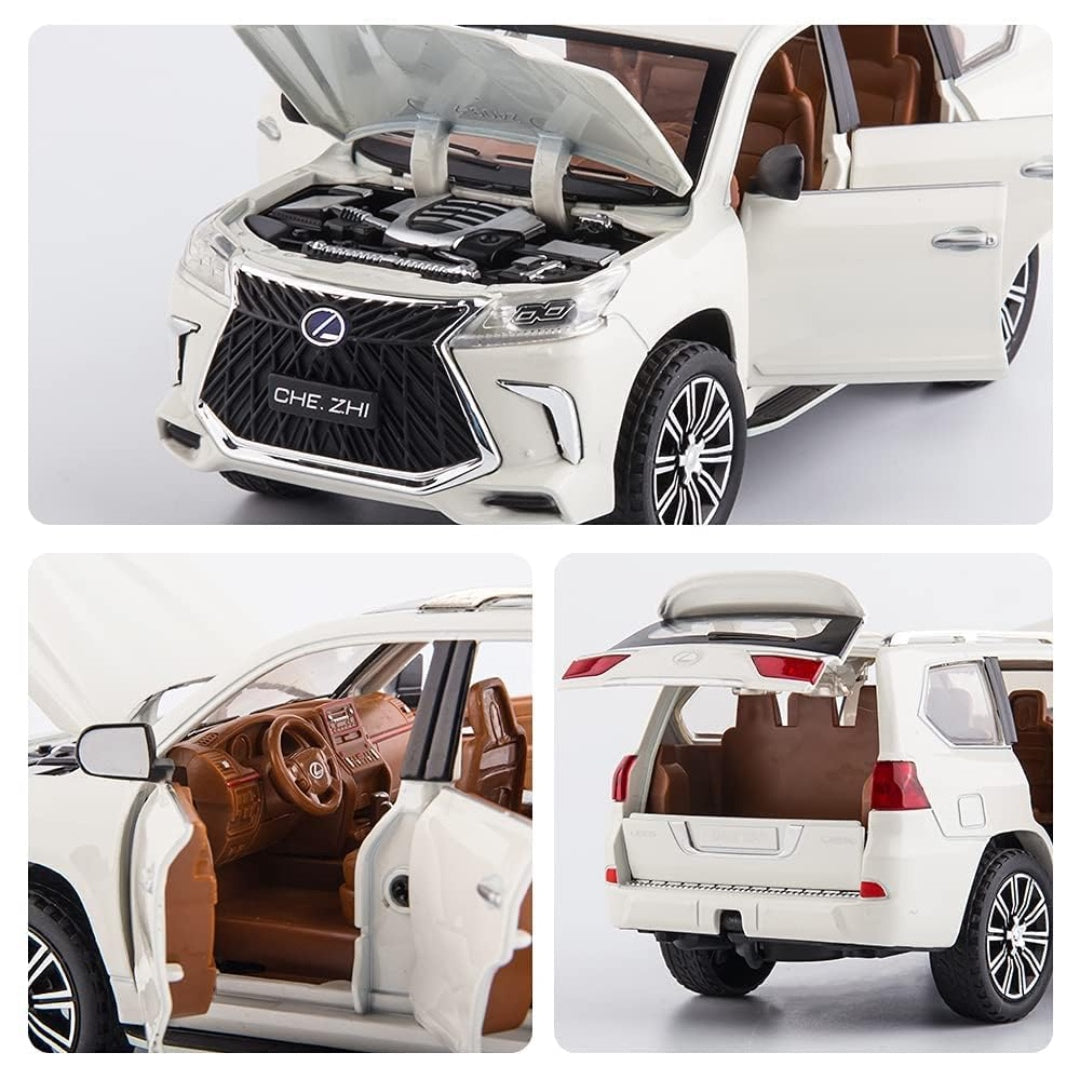 Lexus Lx570 Metal Car Toys For Kids 1:24 - White