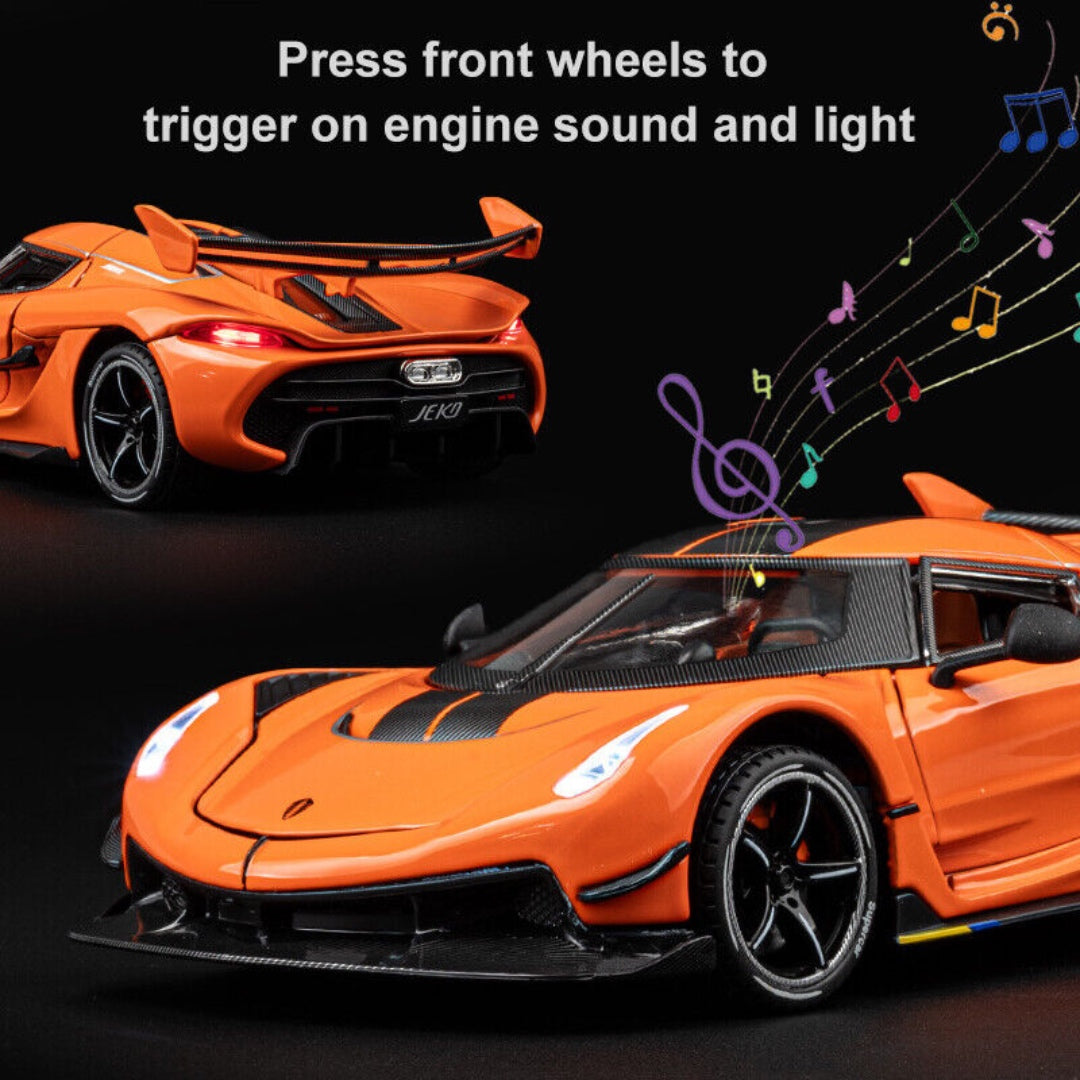 Koenigsegg One Metal Car Toys For Kids 1:24 - Orange