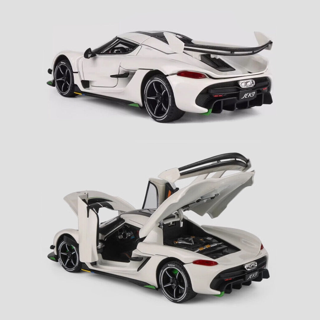 Koenigsegg One Metal Car Toys For Kids 1:24 - White