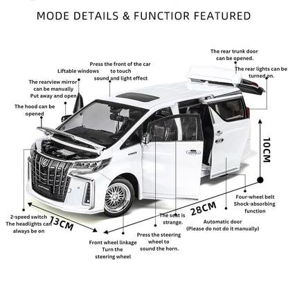 Genuine Authorized Alpha Metal Car Toys For Kids 1:18 - White