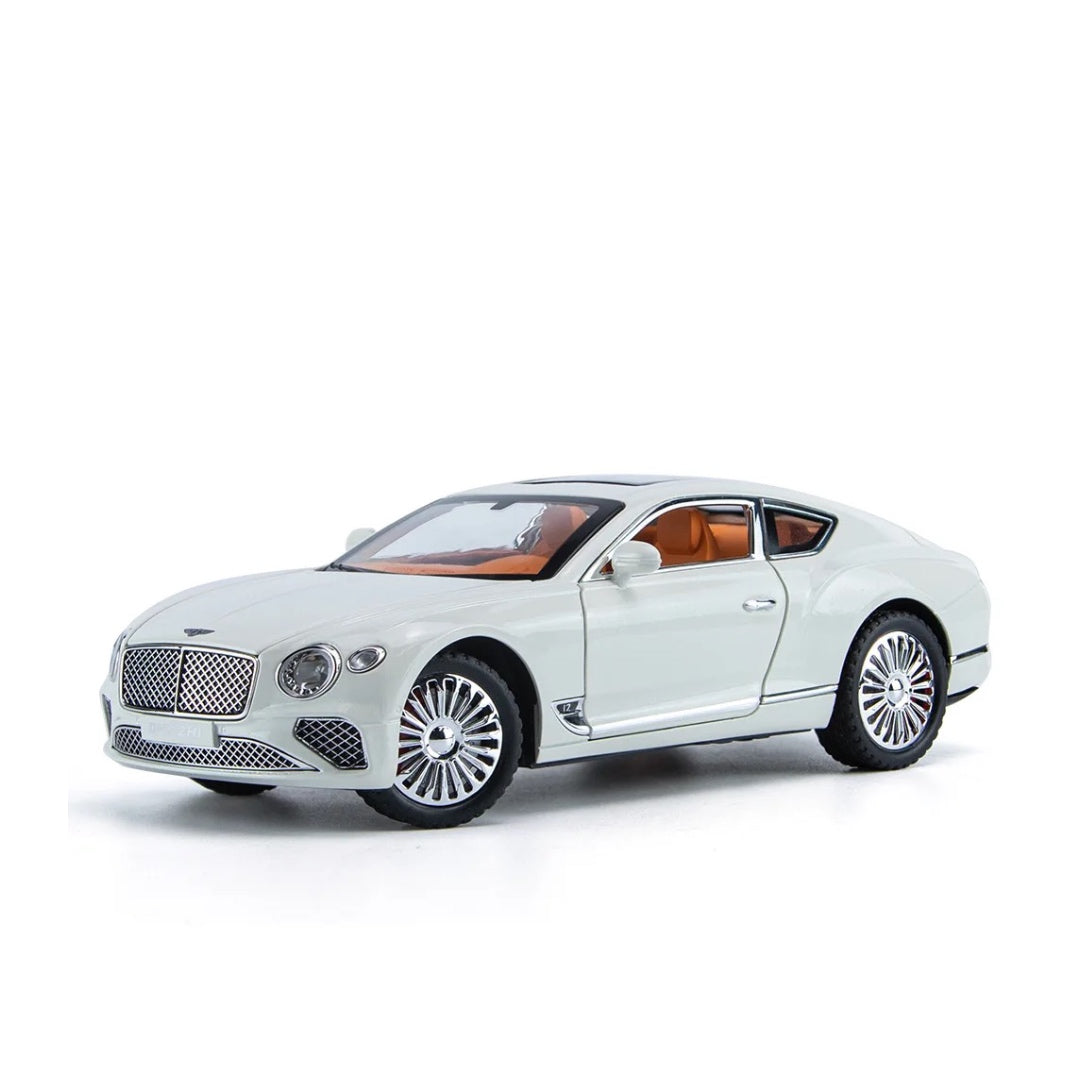 Bentley Continental Metal Car Toys For Kids 1:24 - White