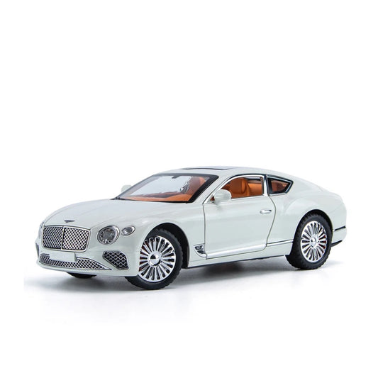 Bentley Continental Metal Car Toys For Kids 1:24 - White