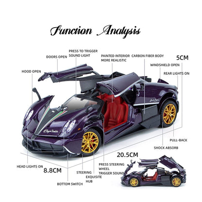 Pagani Metal Car Toys For Kids 1:24 - Purple