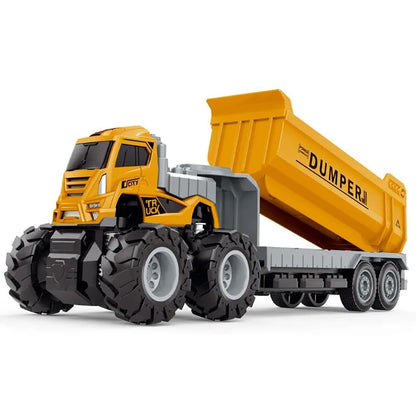 Dumper Truck Diecast Alloy Construction Toys for Boys and Girls - Yellow