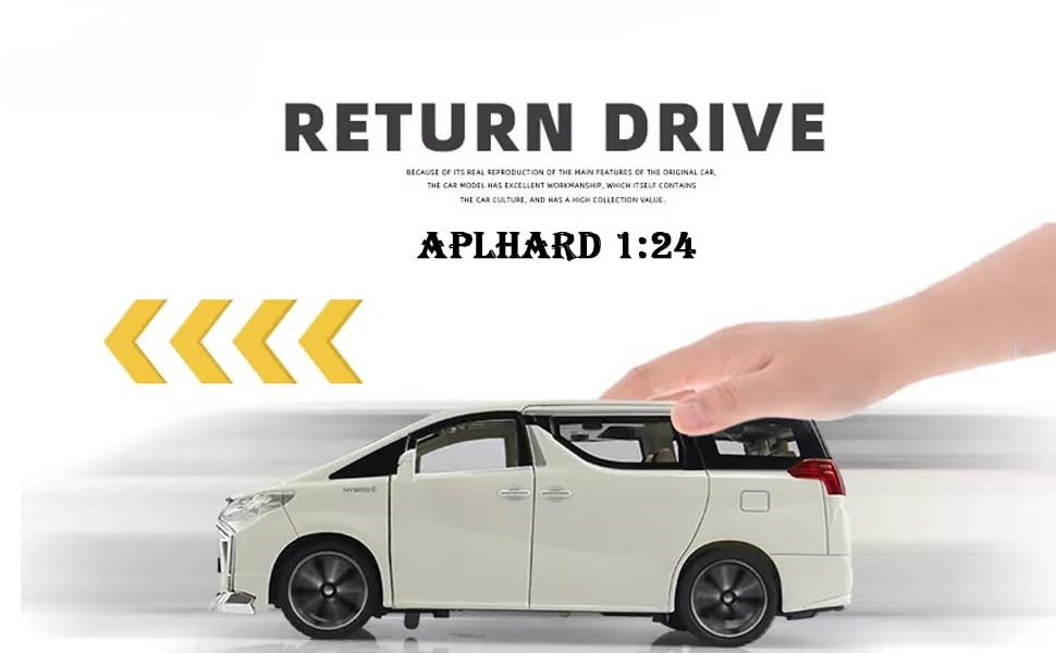 Alphard Metal Car Toys For Kids 1:32 - White