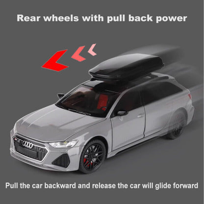 Audi Rs6 Travel Version Metal Car Toys For Kids 1:24 - Gray