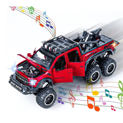 Ford Raptor F150 Metal Car Toys For Kids 1:24 [Red]